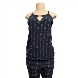 Americanino Blue‎ Arrow Pattern Tank Top Size Small